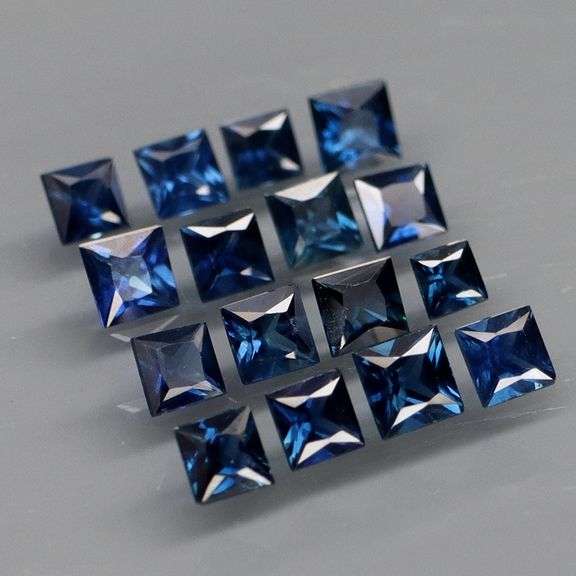 Premium luster 1.72ct navy blue Sapphire set! Heated only!