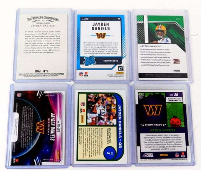 6 Jayden Daniels Rookie QB Football Cards