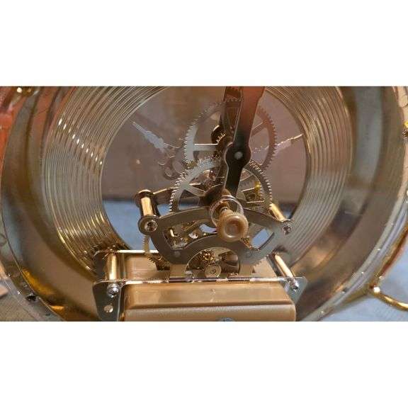 Golden Skeleton Table Clock Quartz Movement