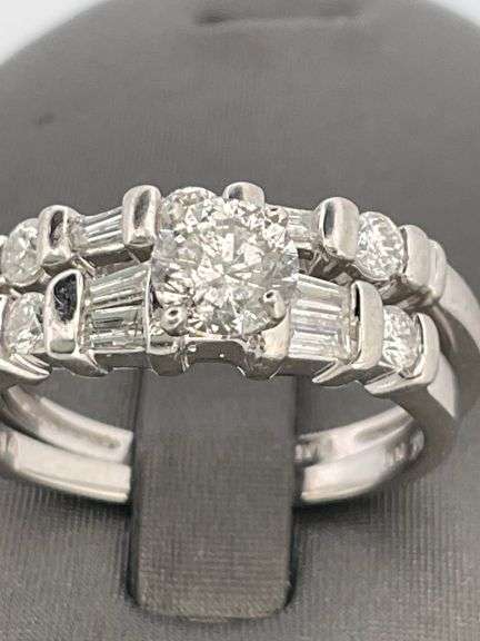 CERTIFIED PLATINUM AND DIAMOND WEDDING SET