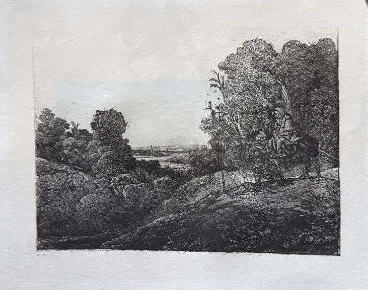 Extremely Rare and Collectible Antique Etching After Rembrandt, c. 1880