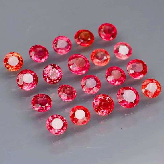 Uniquely colored 2.92ct imperial red Sapphire set