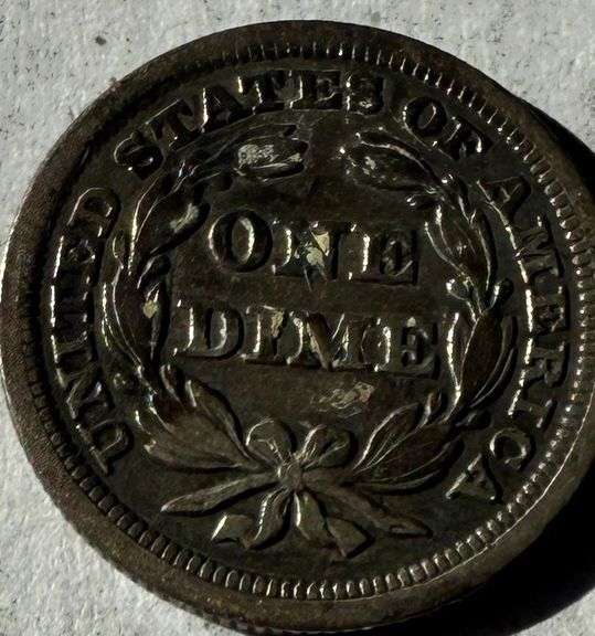 1853 Arrows Seated Dime