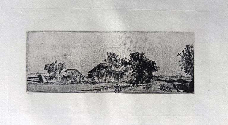 Extremely Rare and Collectible Antique Etching After Rembrandt, c. 1880