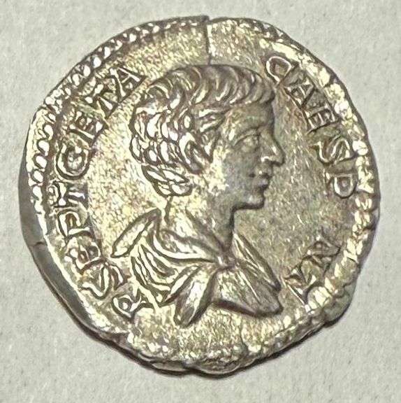 Roman Empire Geta 209-212 AD Denarius