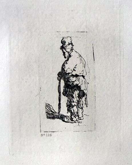 Extremely Rare and Collectible Antique Etching After Rembrandt, c. 1880