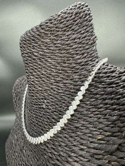 Sterling Silver San Marco 6.3mm Wide Hollow Link Necklace Chain 16"