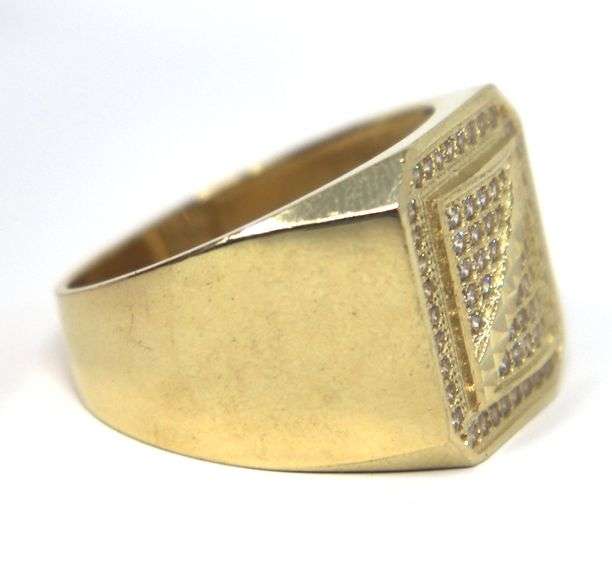 14K Yellow Gold CZ Ring