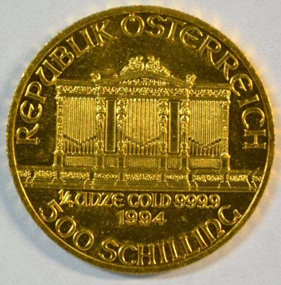 Awesome Gem BU 1994 ¼ oz pure .999 fine gold Philharmonic coin