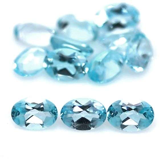 Matched! 12 piece 11.93ct full fire sky blue Topaz set