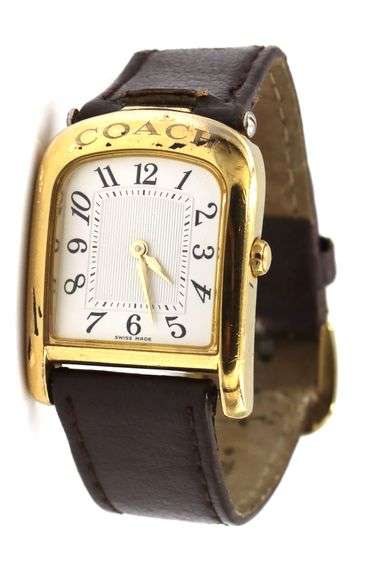 Coach gold plated quartz watch