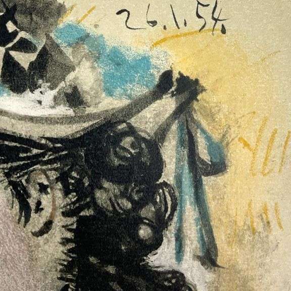 "La Comedie Humaine 26.1.54" by Pablo Picasso (1881-1973)