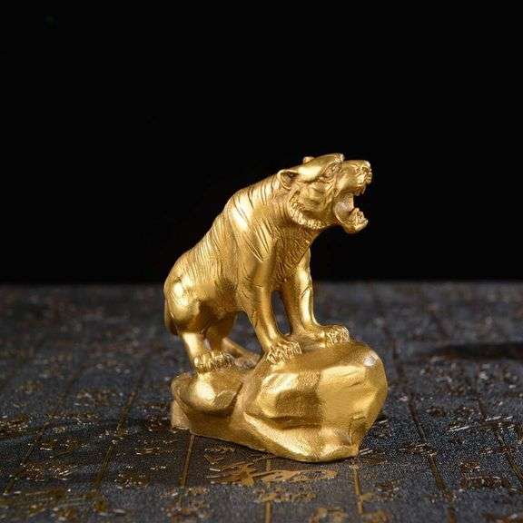 Feng Shui Brass Tiger Lucky Wealth Symbol