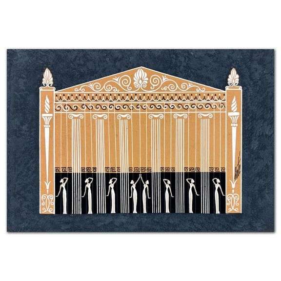 "Phi-Phi, Rideau - Phidias - Premier Acte Fait pour les Bouffes-Parisiens, 17 Mars 1957" by Erte (18