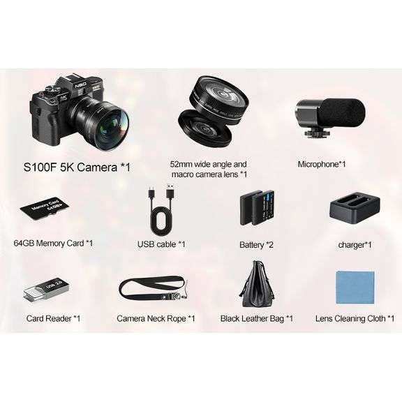 5K Digital Camera with 180-Degree Flip Screen