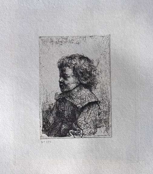 Extremely Rare and Collectible Antique Etching After Rembrandt, c. 1880