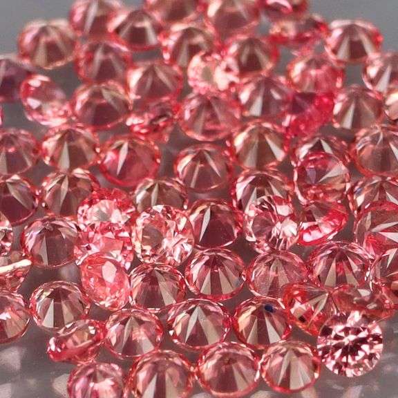 Vibrant color! Diamond cut! 2.27ct  cherry pink Sapphire set!
