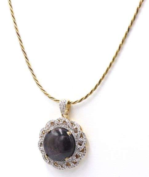 Stunning Brand New European Colossal Round Cabochon-Cut 35.61CTS Star Ruby & 2.02CTW Sapphire Gemsto