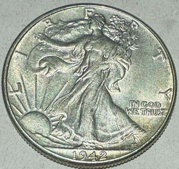 Very Near Unc 1942 Walking Liberty Half