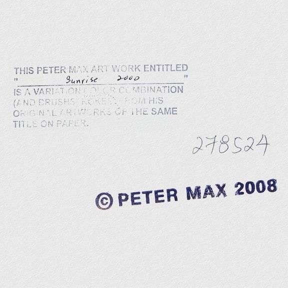 "Sunrise 2000" by Peter Max