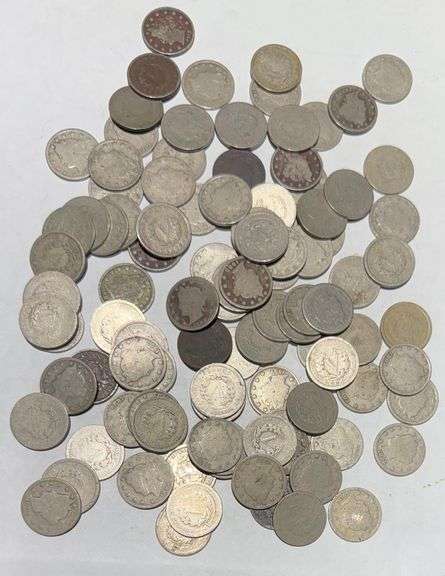 100 Average Circulated V Nickels