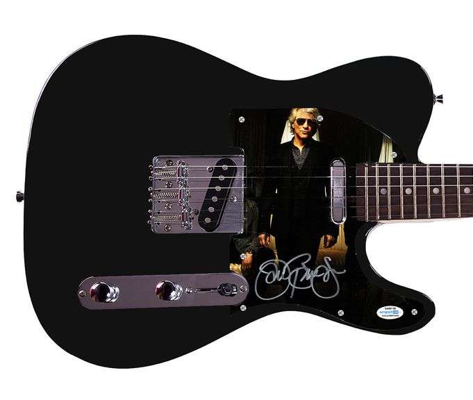 Jon Bon Jovi Autographed Signed Custom Graphics Photo Guitar ACOA