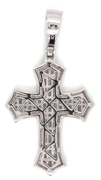 925 Sterling silver cubic zirconia cross pendant