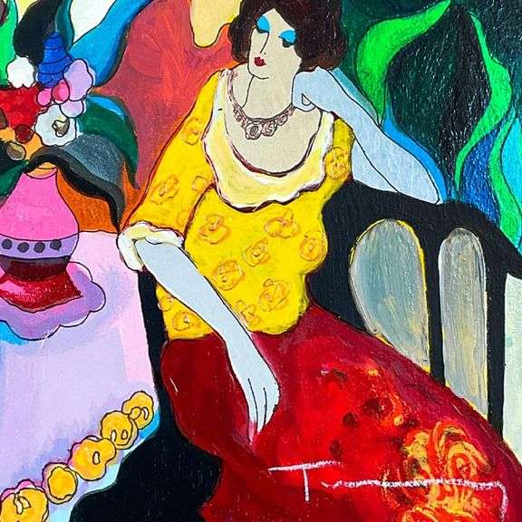 "Tranquility" by Itzchak Tarkay (1935-2012)