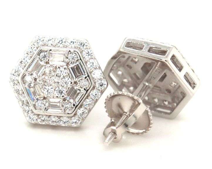 925 Sterling silver cubic zirconia stud earrings