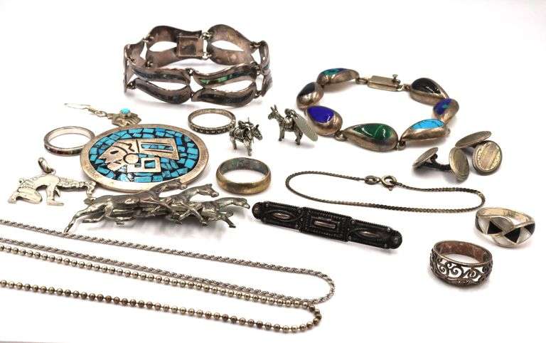 Big group lot of vintage 925 sterling silver mixed jewelry