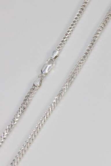 .925 Italian Sterling Silver 2.5mm Franco Chain 24 Inches