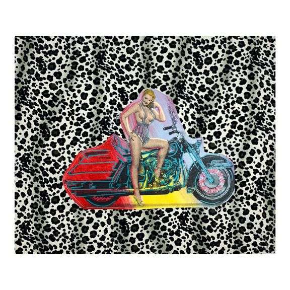 "Biker Gal" by Steve Kaufman (1960-2010)