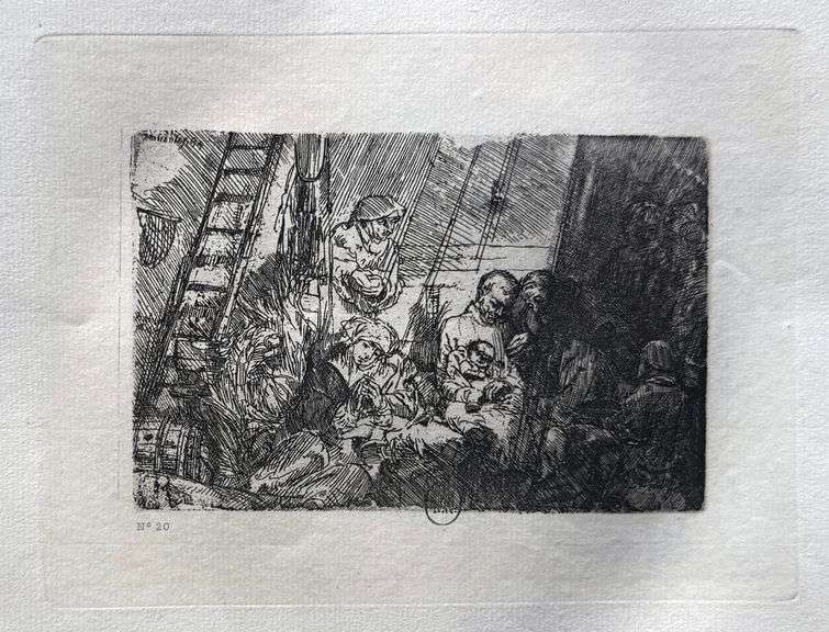 Extremely Rare and Collectible Antique Etching After Rembrandt, c. 1880