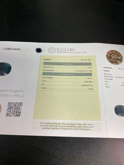 certified natural blue sapphire 2.65 carat