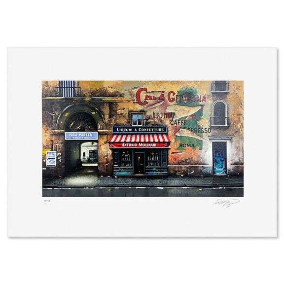 "Cafe Gitman-Napoli" by Thomas Pradzynski (1951-2007)