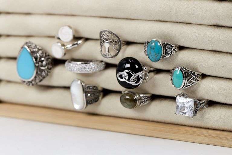 Sterling Silver Curated Ring Assortment Various Sizes & Styles (10 Ring Lot)