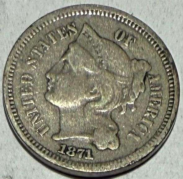 1871 Three Cent Nickel