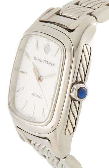 David Yurman Thoroughbred T301-LST, 36 X 45MM, White Dial, Stainless Steel Watch