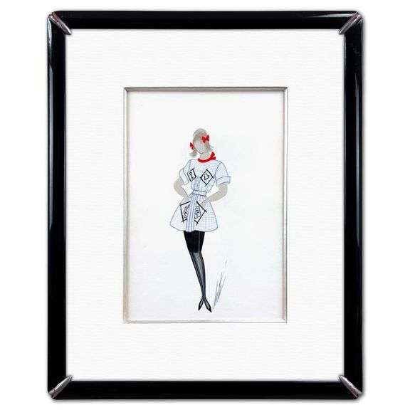 "Pickpockets, Ecoliere, August 29, 1962" by Erte (1892-1990)