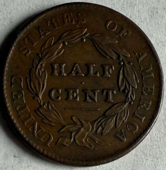 1828 13 Stars Half Cent