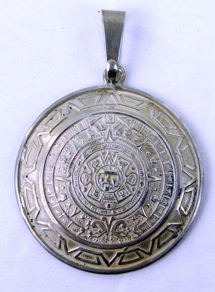 Vintage Taxco Mayan Sterling Pendant