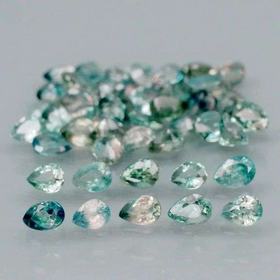 Heated only! Matched 6.03ct blue green Sapphire set!