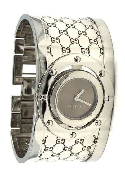 Gucci twirl watch with GG band