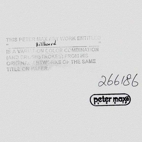 "Billboard Centennial" by Peter Max