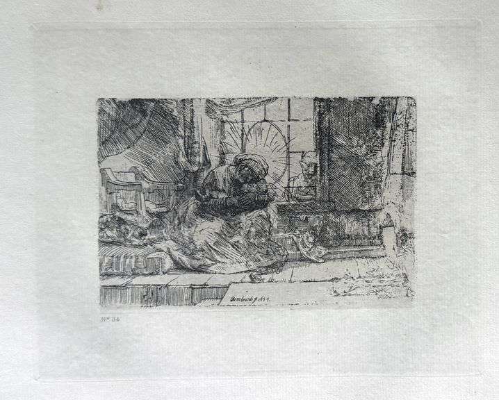 Extremely Rare and Collectible Antique Etching After Rembrandt, c. 1880
