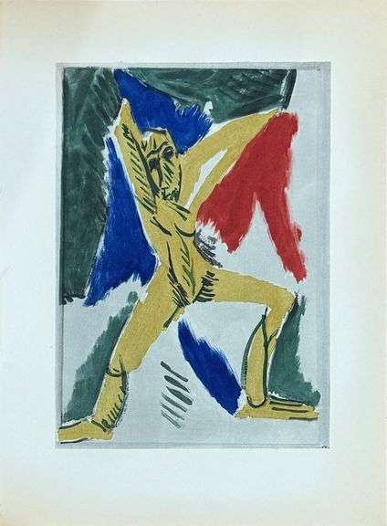 Rare Pablo Picasso Original Color Pochoir, Study for Les Demoiselles d'Avignon