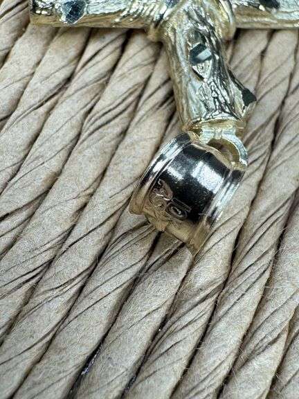 10k Yellow Gold Christian Diamond Cut Cross Pendant Religious Charm