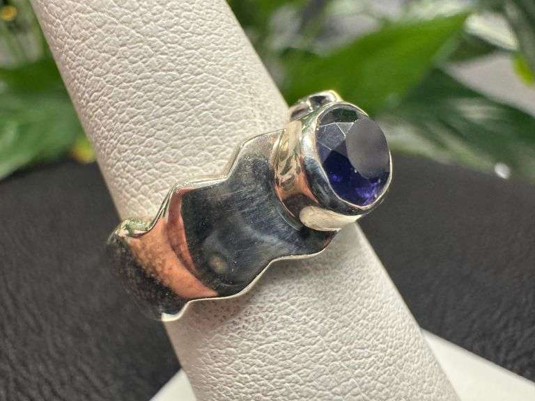 Sterling Silver 925 Illite Gemstone Ring Size 6