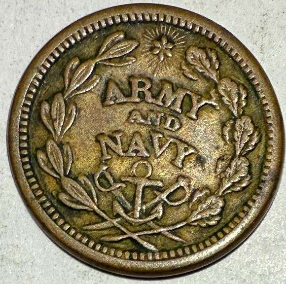Army Navy Patriotic Civil War Token