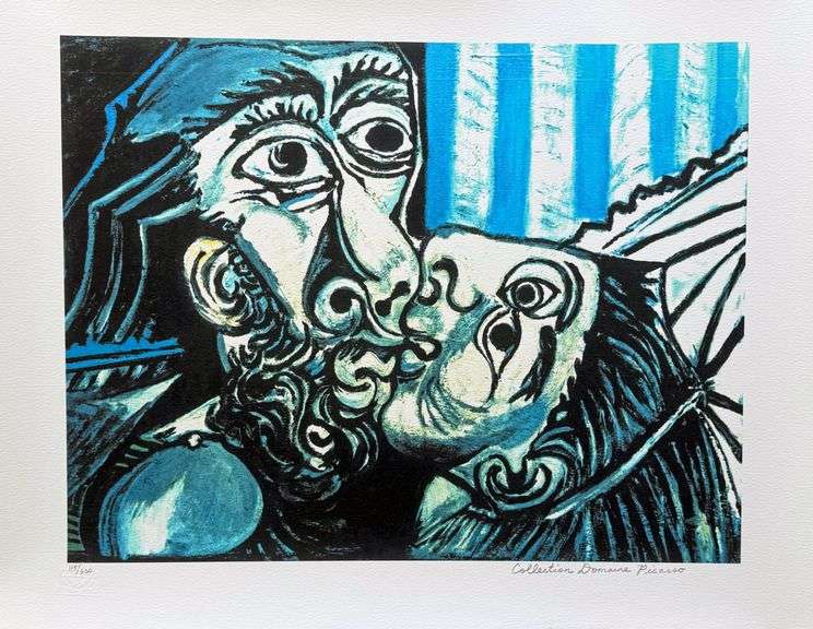 Pablo Picasso, The Kiss, Hand Signed by the Estate